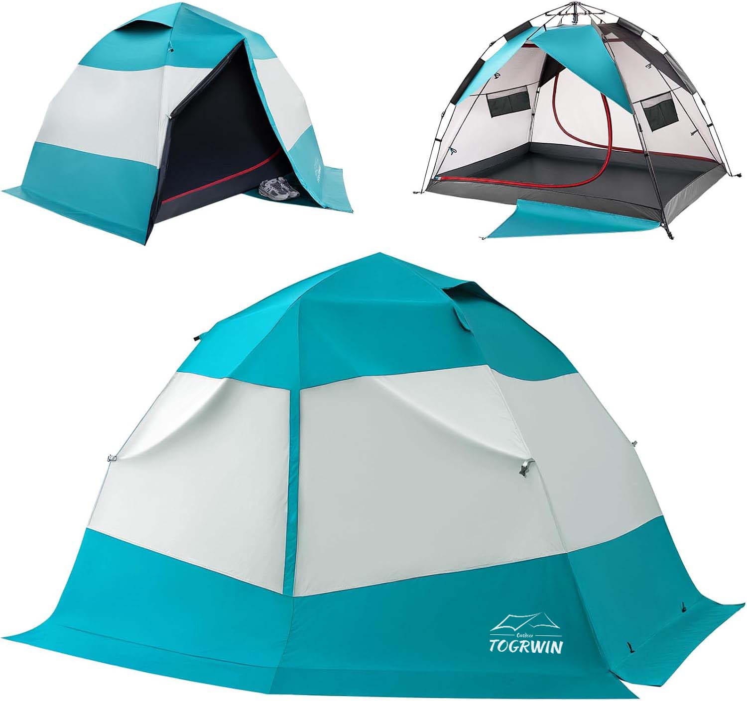 Torgwin Camping Tenda 2 persona, impermeabile e blackout a doppio strato pop -up Tenda all'aperto