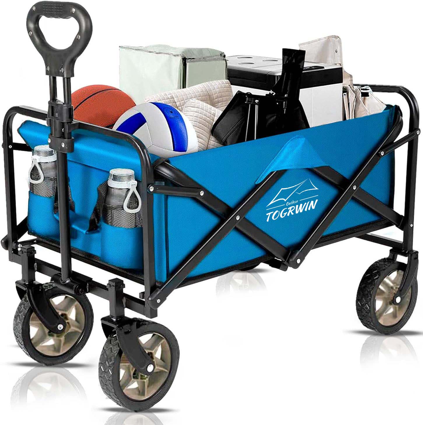 Torgwin Carrello in vaso colpiscibile con carrello pesante con ruote Piegabili Utilità pesante